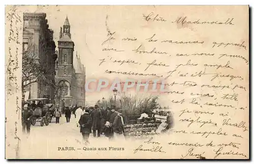 Cartes postales Paris Quais aux Fleurs