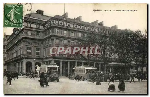 Ansichtskarte AK Paris Place Et Theatre Francais Autobus