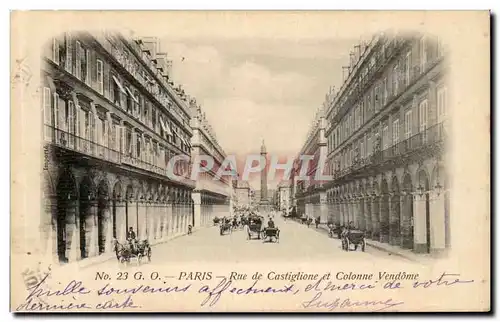 Ansichtskarte AK Paris Rue de Castiglione et Colonne Vendome