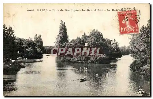 Ansichtskarte AK Paris Bois de Boulogne Le Grande Lac Le Belvedere