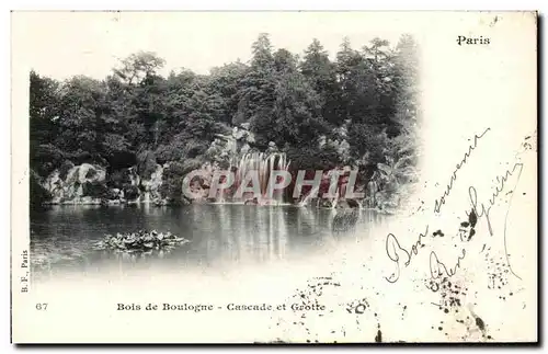 Ansichtskarte AK Paris Bois de Boulogne Cascade et Grotte