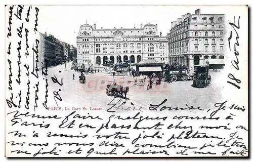 Cartes postales Paris La Gare Saint Lazare