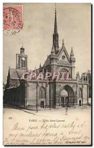 Cartes postales Paris Eglise Saint Laurent