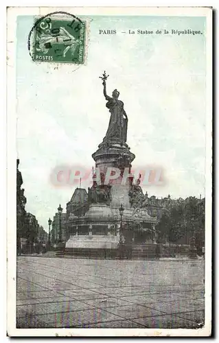Cartes postales Paris La Statue de la Republique