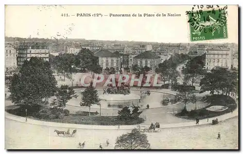 Cartes postales Paris Panorama de la Place de la Nation