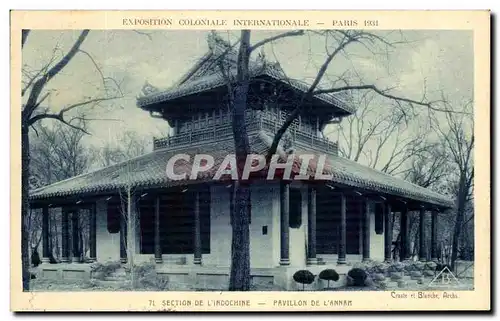 Cartes postales Paris Pavillon de L&#39Annam Exposition coloniale Paris 1931