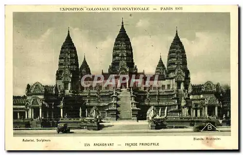 Ansichtskarte AK Paris Angkor Vat Facade Principale Exposition coloniale Paris 1931