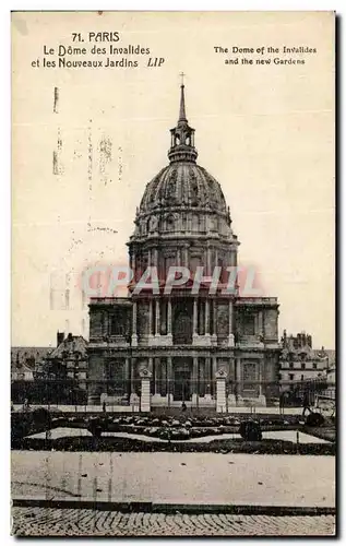 Ansichtskarte AK Paris Le Dome des Invalides et les Nouveaux Jardins