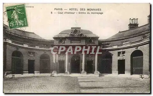 Ansichtskarte AK Paris Hotel Des Monnaies Cour d&#39Honneur Entree du Monnayage