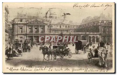 Cartes postales Paris Conseil D&#39Etat Caleches