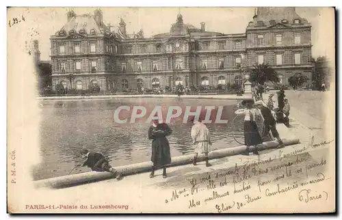 Ansichtskarte AK Paris Palais du Luxembourg Enfants jouant au cerceau et au bord de l&#39eau