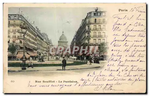 Cartes postales Paris Rue Soufflot Le Pantheon