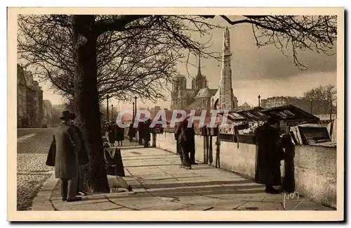 Ansichtskarte AK Paris En Flanant Le quai de la Tourelle vers Notre Dame Bouquinistes