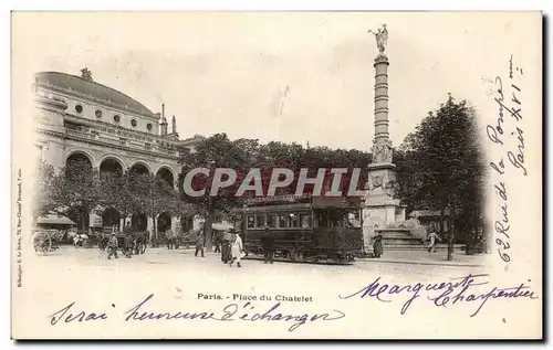 Cartes postales Paris Place du Chatelet Autobus Vincennes ouvre