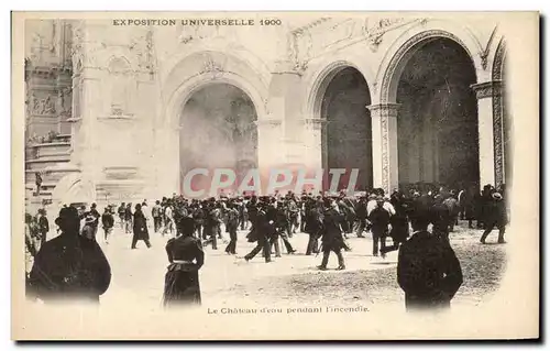 Cartes postales Paris Le Chateau d'eau pendant l'incendie