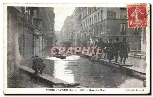 Cartes postales Paris Inonde Rue de Eac