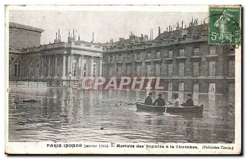 Cartes postales Paris Inonde Arrivee des Deputes a la Chambre