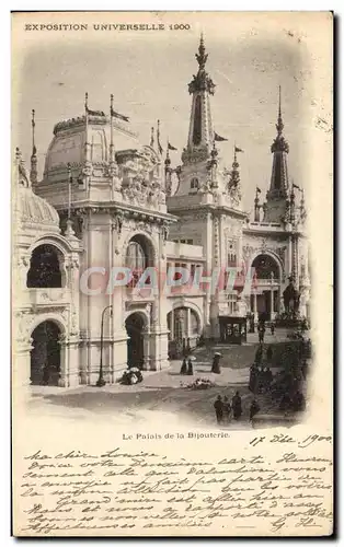 Cartes postales Paris Le Palais de la Bijouterie Exposition universelle 1900