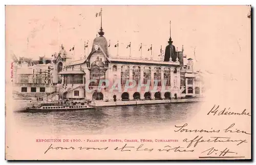 Cartes postales Paris Palais des Forrets Chasse Peche Cueillettes Exposition universelle 1900