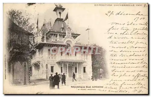 Cartes postales Paris Republique Sud Africaine Afrique du Sud Exposition universelle 1900