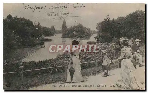 Ansichtskarte AK Paris Bois de Boulogne Le Lac Femmes et enfant