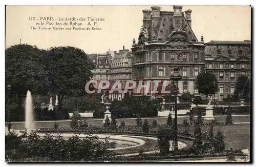 Ansichtskarte AK Paris Le Jardin des Tuileries et le Pavillon de Rohan Louvre