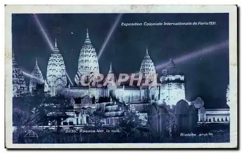 Ansichtskarte AK Paris Exposition coloniale internationale 1931 Angkor Vat la nuit