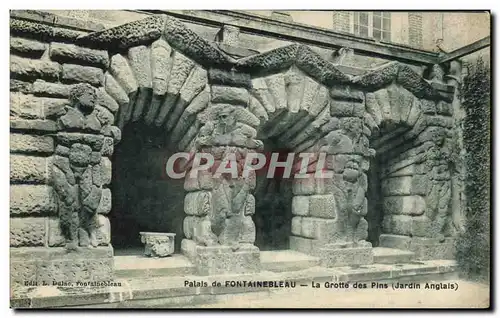 Cartes postales Palais de Fontainebleau La Grotte des Pins Jardin anglais