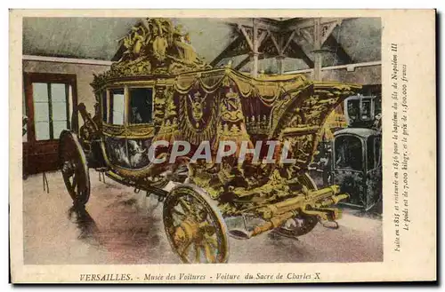 Ansichtskarte AK Versailles Musee des Voitures Voiture du Sacre de Charles X