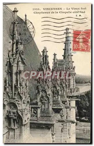 Cartes postales Vincennes Le Vieux fort Chapiteaux de la Chapelle cote Sud