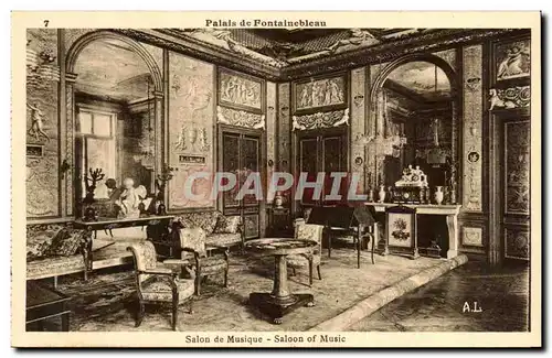 Cartes postales Palais de Fontainebleau Salon des Musique