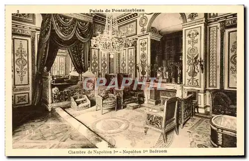 Ansichtskarte AK Palais de Fontainebleau Chambre de Napoleon 1er