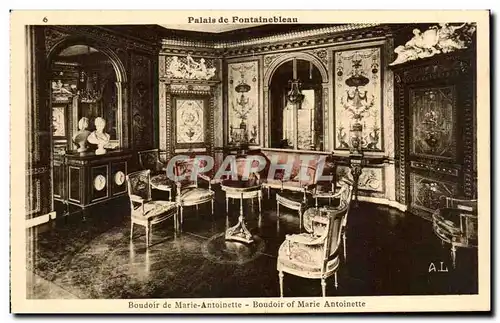 Cartes postales Palais de Fontainebleau Boudoir de Marie Antoinette