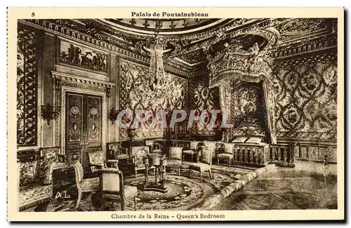 Cartes postales Palais de Fontainebleau Chambre de la Reine