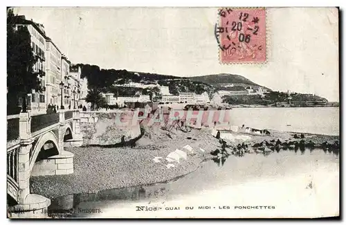 Cartes postales Nice Quai Du Midi Les Ponchettes Lavandieres