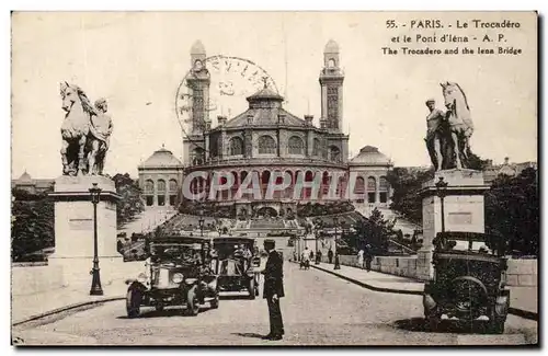 Cartes postales Paris Le Trocadero Et Le Pont d&#39Iena Automobile