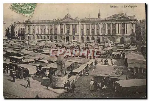 Cartes postales Toulouse Le Capitole Le marche