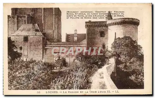 Cartes postales Loches Le Donjon Et La Tour Louis XI