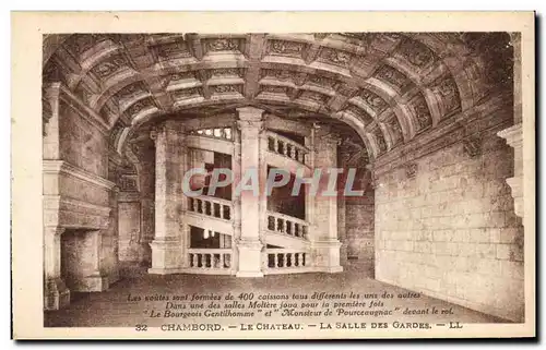 Cartes postales Chambord Le Chateau la Salle Des Gardes