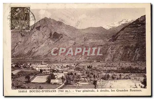 Cartes postales Bourg D&#39oisans Vue generale a droite les Grandes Rousses