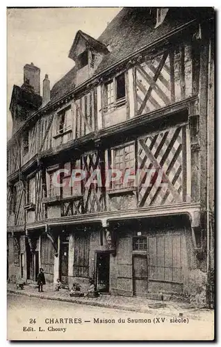 Cartes postales Chartres Maison du Saumon Enfants