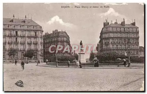 Ansichtskarte AK Dijon Place Darcy et Statue de Rude