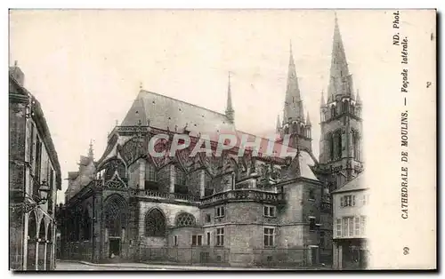 Cartes postales Cathedrale De Moulins Facade laterale