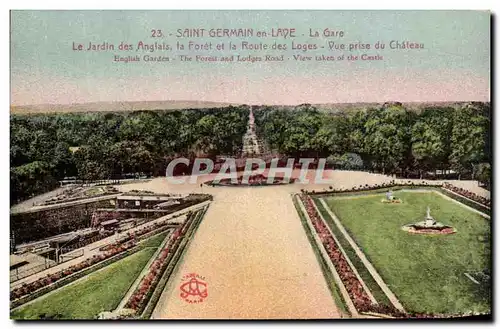 Ansichtskarte AK Sainte Germain en Laye La Gare Le Jardin des Anglais la Foret et la Route