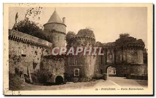 Ansichtskarte AK Fougeres Porte Notre Dame