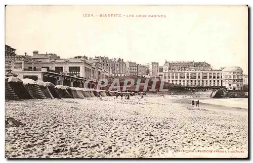 Ansichtskarte AK Biarritz Les Deux Casinos