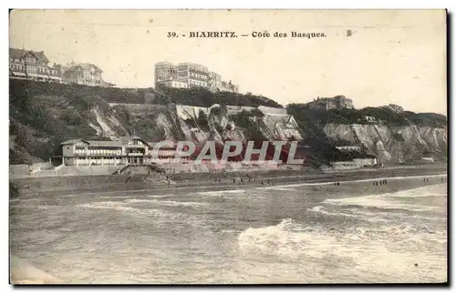 Cartes postales Biarritz Cote des Basques