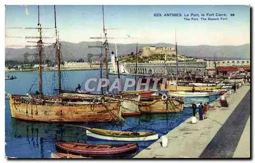 Cartes postales Antibes Le Port le Fort Carre Bateaux