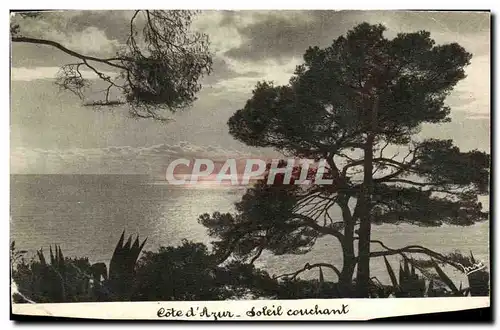 Cartes postales Cote D'Azur Soleil Couchant