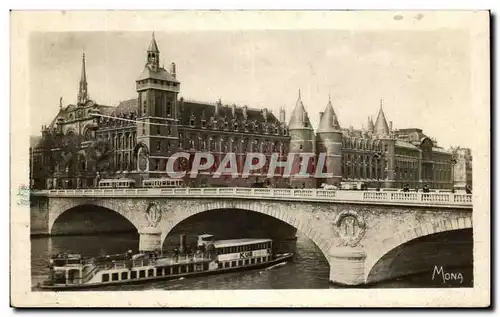 Ansichtskarte AK Les Petits Tableaux De Paris La Conciergerie La Tour De l&#39Horloge Et Le Pont Au change